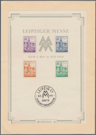 Sowjetische Zone - West-Sachsen: 1946, Leipziger-Messe Großblock, In Original-Schutzhülle, Numeriert - Otros & Sin Clasificación