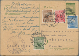 Sowjetische Zone - Ganzsachen: 1946, Bedarfs- Und Portogerecht Verwendete Ganzsachenpostkarte Wst. L - Other & Unclassified