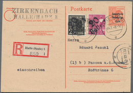 Sowjetische Zone - Ganzsachen: 1948, Bedarfs- Und Portogerecht Verwendete Ganzsachenpostkarte Der II - Otros & Sin Clasificación