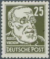 DDR: 1953, 25 Pfg. Köpfe II Mit WZ X I, Tadellos Postfrisch Mit Dem Plattenfehler "Punkt Unter Den L - Other & Unclassified