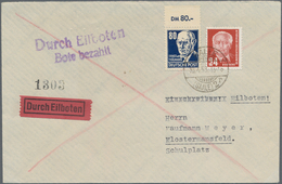 DDR: 1953, Freimarke Köpfe II, 80 Pf Schwarzblau Mit Lacküberzug, Marke Mit Oberrand Zusammen Mit 24 - Other & Unclassified