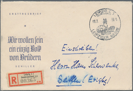 DDR: 1956,Einschreiben Von Leipzig C1 Handelshof Mit SSt. Leipziger Messe Und Sonder-R-Zettel "Leipz - Autres & Non Classés
