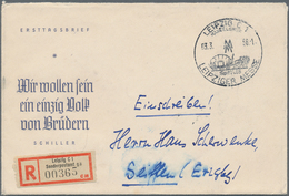 DDR: 1956,Einschreiben Von Leipzig C1 Handelshof Mit SSt. Leipziger Messe Und Sonder-R-Zettel "Leipz - Andere & Zonder Classificatie