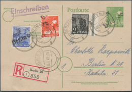 Berlin - Vorläufer: 1948, Gebrauchte Ganzsachenpostkarte Der II. Kontrollratsausgabe Wst. Sämann 10 - Covers & Documents