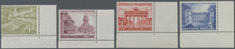 Berlin: 1949, Bauten I, Komplett Als Postfrischer Satz Aus Der Bogenecke Unten Rechts, Dabei 1 DM Fl - Brieven En Documenten