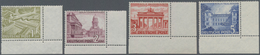 Berlin: 1949, Bauten I, Komplett Als Postfrischer Satz Aus Der Bogenecke Unten Rechts, Dabei 1 DM Fl - Lettres & Documents