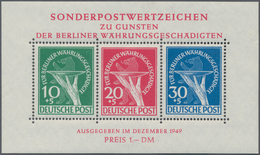 Berlin: 1949, Zwei Mal Den Währungsgeschädigten-Block, Postfrisch Ein Mal Tiefst Gepr. Schlegel BPP - Storia Postale