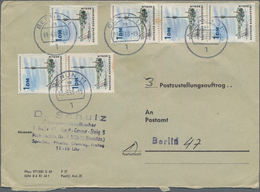 Berlin: 1966, 6 Stück 1 DM Fernmeldeturm Auf Postzustellungsauftrag In Berlin Gelaufen, Tolle MeF, K - Briefe U. Dokumente