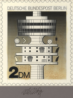 Berlin: 1975, Nicht Angenommener Künstlerentwurf (15x17,5) Von Prof. H.Schillinger Zur Freimarken-Au - Storia Postale