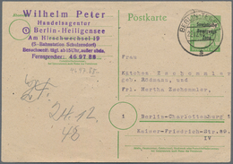 Berlin - Ganzsachen: 1948, Bedarfs- Und Portogerecht Verwendete Ganzsachenkarte Der SBZ 10 Pfennig G - Altri & Non Classificati