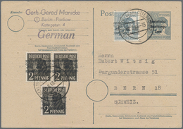 Berlin - Ganzsachen: 1948, Ganzsachenkarte 12 Pfennig Grau Arbeiter Mit Schwarzem Aufdruck "Sowjetis - Autres & Non Classés