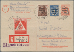 Berlin - Ganzsachen: 1948, Am 27.10. Von Berlin-Schöneberg Mit ZF Der SBZ Auf Ganzsachenpostkarte De - Otros & Sin Clasificación