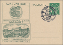 Berlin - Ganzsachen: 1950, Ungebrauchte Ganzsachenpostkarte 10 Pfennig Grün Auf Weiß Währungsgeschäd - Other & Unclassified