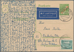 Berlin - Ganzsachen: 1950, Bedarfs- Und Portogerecht Für Den Versand Mit Luftpost Mit 5 Pfennig Grün - Sonstige & Ohne Zuordnung