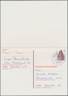 Berlin - Ganzsachen: 1990, Bedarfsgerecht Als Ortskarte Verwendete Ganzsachendoppelkarte Mit Untersc - Otros & Sin Clasificación