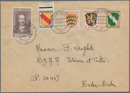 Französische Zone - Allgemeine Ausgabe: 1945, Freimarken Wappen, Umschlag Mit 10 Pf, 12 Pf, 20 Pf, 3 - Andere & Zonder Classificatie