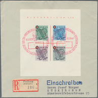 Französische Zone - Baden: 1949, Rot Kreuz-Block, Type I, Mit Rotem SST 'FREIBURG(BREISGAU)-HENRI DU - Otros & Sin Clasificación