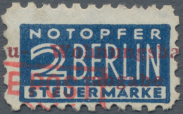 Französische Zone - Württemberg - Wohnungsbau-Abgabe: 1949, Wohnungsbaumarke Mit Rotem Aufdruck In Z - Sonstige & Ohne Zuordnung