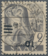 Saarland (1947/56): 1947, Freimarke 10 Cent Auf 2 Pfg. Mit Kopfstehendem Aufdruck Auf Der Urdruckmar - Storia Postale