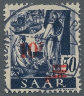 Saarland (1947/56): 1947, "Urdruck", Kompletter Satz Je Wert Mit NEUNKIRCHEN (SAAR) Mit Daten Aus De - Cartas & Documentos