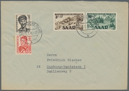 Saarland (1947/56): 1949, "Jugendherbergswerk" Mit Zusatzfrankatur Auf Portorichtigem Brief Mit Erst - Covers & Documents