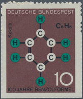 Bundesrepublik Deutschland: 1964, 10 Pfg. Technik/Wissenschaft Mit Abart "nur Oben Gezähnt, Die Ande - Sonstige & Ohne Zuordnung