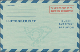 Bundesrepublik - Ganzsachen: 1950, Zwei Ungebrauchte Luftpostfaltbriefe Mit Wertrahmen "TAXE PERCUE - Autres & Non Classés