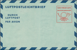 Bundesrepublik - Ganzsachen: 1950/51, 5 Ungebrauchte Luftpostleichtbriefe Mit Wertrahmen "TAXE PERCU - Other & Unclassified