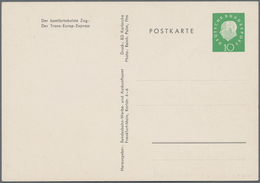 Bundesrepublik - Ganzsachen: 1959/1961. Privat-Postkarte 10 Pf Heuss Medaillon Mit Rs. Farb-Abbildun - Sonstige & Ohne Zuordnung