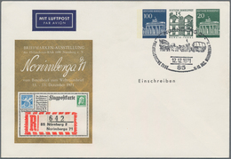 Bundesrepublik - Ganzsachen: 1971. Lp-R-Privat-Umschlag 100 Pf Blau Neben 15 Grün Neben 20 Pf Grün " - Autres & Non Classés
