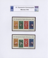 Bundesrepublik - Besonderheiten: 1972, Olympia Block Mit Senkrechter Passerverschiebung Von 4,3 Mm D - Sonstige & Ohne Zuordnung