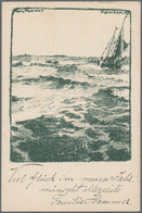 Ansichtskarten: Künstler / Artists: HAMMER, Hans (1878-1917), Deutscher Maler , Zwei Künstlerkarten - Zonder Classificatie