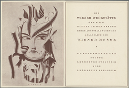 Ansichtskarten: Künstler / Artists: WIENER WERKSTÄTTE, Umfeld, Wiener Messe 1921 "Die WIENER WERKSTÄ - Ohne Zuordnung