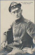 Ansichtskarten: Propaganda: 1918 (ca). Fotokarte "Unser Erfolgreicher Kampfflieger Leutnant Bongartz - Partiti Politici & Elezioni