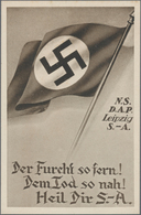 Ansichtskarten: Propaganda: 1927. Der Furcht So Fern! Dem Tod So Nah! Heil Dir S-A / Fear So Far Awa - Partis Politiques & élections