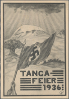 Ansichtskarten: Propaganda: 1936, "TANGA-FEIER 1936", Großformatige Kolonialgedenkkarte, Postalisch - Politieke Partijen & Verkiezingen