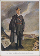 Ansichtskarten: Propaganda: 1939 Ca., "Der Führer Und Befehlshaber Der Wehrmacht", Großformatige Kol - Parteien & Wahlen
