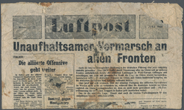 Ansichtskarten: Propaganda: 1944. V1 Re-Flown English Rocket Propaganda Leaflet. For Germans. This L - Political Parties & Elections