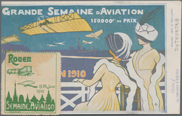 Ansichtskarten: Motive / Thematics: FLUG, Zwei Historische Ansichtskarten Der Flugwoche In Rouen 191 - Autres & Non Classés