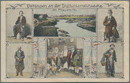 Ansichtskarten: Motive / Thematics: JUDAIKA, "Volkstypen An Der Dreikaiserreichsecke Bei Myslowitz" - Other & Unclassified