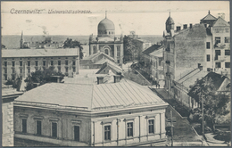 Ansichtskarten: Motive / Thematics: JUDAIKA, Czernowitz Ukraine Universitätsstraße Mit Synagoge, Geb - Other & Unclassified