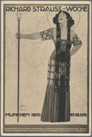 Ansichtskarten: Motive / Thematics: MUSIK, "Richard Strauss-Woche München 1910", Künstlerzeichnung S - Autres & Non Classés