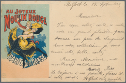 Ansichtskarten: Motive / Thematics: WERBUNG / REKLAME, Drei Dekorative Künstlerkarten "Moulin Rouge" - Other & Unclassified