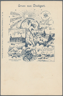 Ansichtskarten: Baden-Württemberg: STUTTGART, Ausstellung Für Elektronik Und Kunstgewerbe (1896), Un - Autres & Non Classés