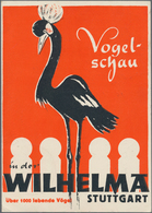 Ansichtskarten: Baden-Württemberg: STUTTGART, WILHELMA Vogelschau 1950, Sehr Plakative Werbekarte , - Altri & Non Classificati