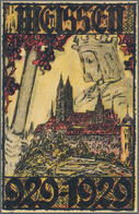 Ansichtskarten: Sachsen: MEISSEN (alte PLZ 8250), Kolorierte Festpostkarte Jahrtausendfeier 1929, Un - Altri & Non Classificati