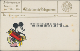 Ansichtskarten: Motive / Thematics: COMIC / WALT DISNEY, Kleine Garnitur Mit 5 Frühen Micky Maus Kar - Other & Unclassified