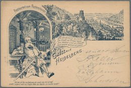 Ansichtskarten: Baden-Württemberg: HEIDELBERG (alte PLZ 6900), Kleine Garnitur Mit 12 Historischen A - Autres & Non Classés