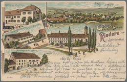 Ansichtskarten: Baden-Württemberg: LITHOGRAPHIEN, Partie Mit 40 überwiegend Kolorierten Lithographie - Andere & Zonder Classificatie