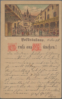 Ansichtskarten: Bayern: MÜNCHEN, Vier Sehr Frühe Kolorierte Historische Ansichtskarten HOFBRÄUHAUS, - Sonstige & Ohne Zuordnung